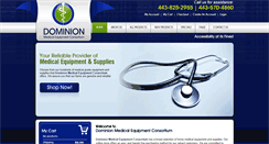 Desktop Screenshot of dominionmedicalequipment.com